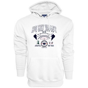 white hooded sweatshirt Penn State Hockey in Beaver Stadium